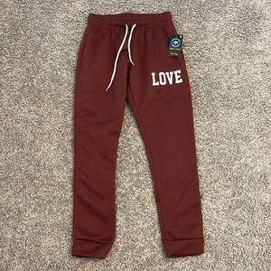 Burgundy sweatpants